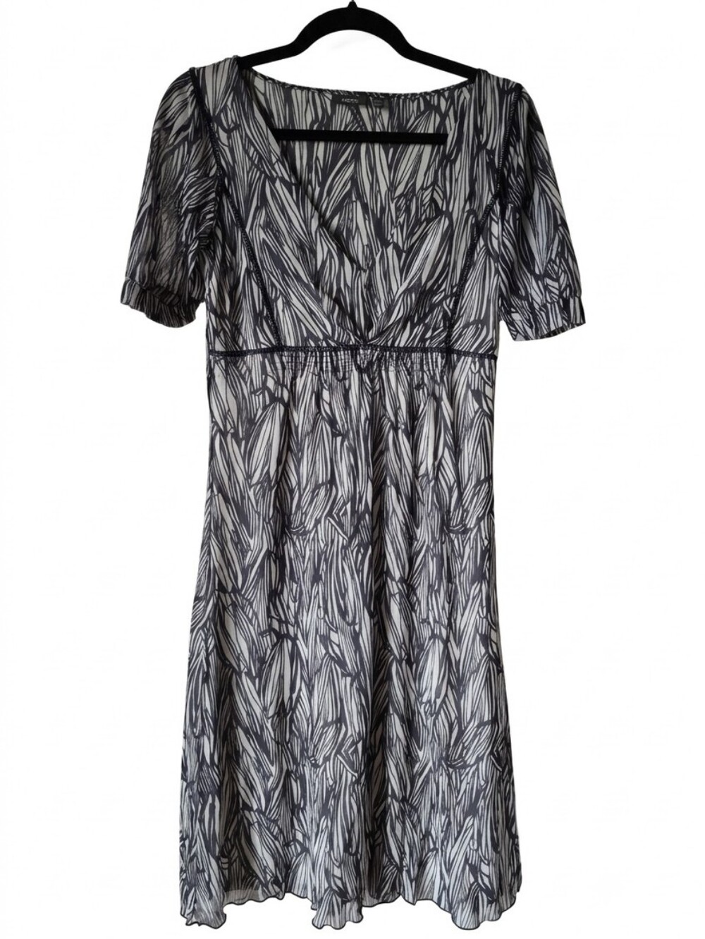MEXX Abstract Pattern Short Sleeve Midi Dress - Excellent Condition - Women's⁸ L